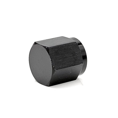 -10AN AN Flare Cap, 6061 Aluminum, Black Hard Anodized