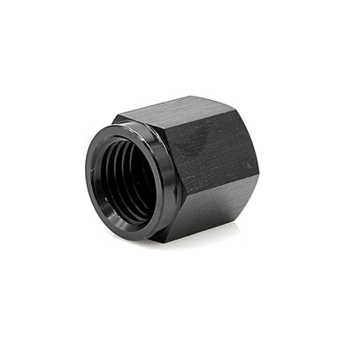 -10AN AN Flare Cap, 6061 Aluminum, Black Hard Anodized